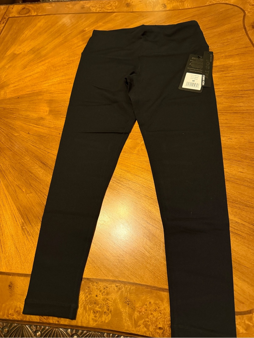 Women's Black High-Waist Leggings - 90 Degrees Size Medium